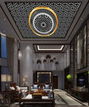 Black White Golden Pattern Ceiling Wallpaper