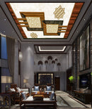 Golden Wood Design Ceiling Wallpaper
