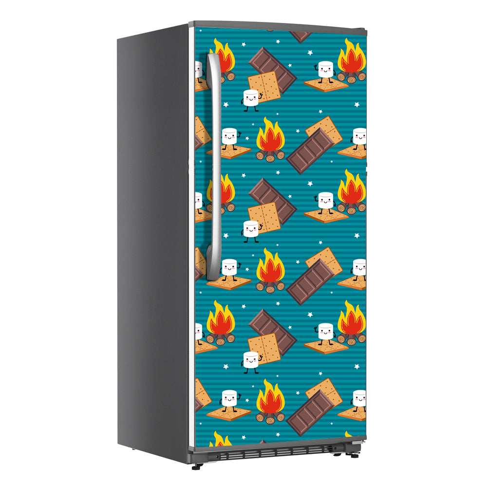 Fire Chocolate Bar Art Self Adhesive Sticker For Refrigerator