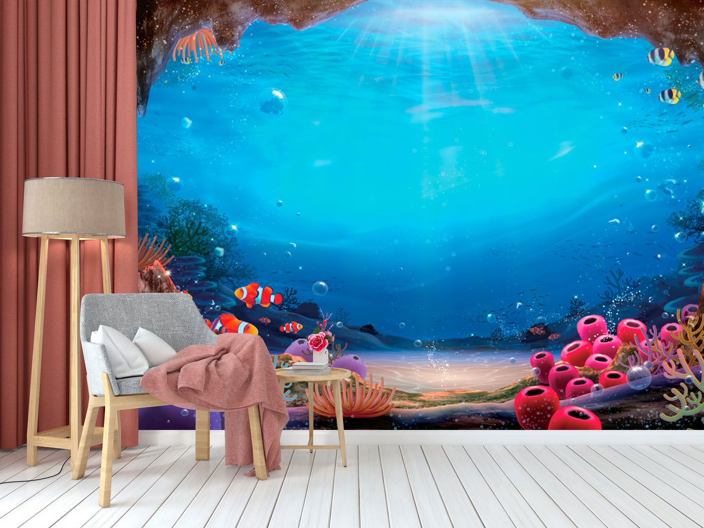 Coral Sea Cave Wallpaper