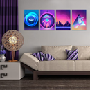 Multicolour Abstract Wall Art, Set Of 4