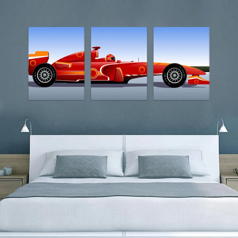 F1 Racing Wall Art, Set Of 3