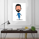 Virat Cartoon Wall Art