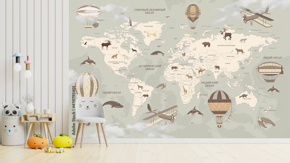 Cartographic Charm Map Wallpaper
