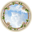 3D Circular Ceiling Wallpaper