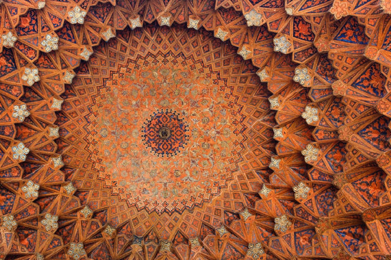 Sahdes of Red Ceiling Wallpaper