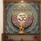 Colourful Om In Classic Pattern Pooja Room Wallpaper