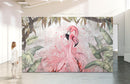 Pastel Flamingos Tropical Wallpaper