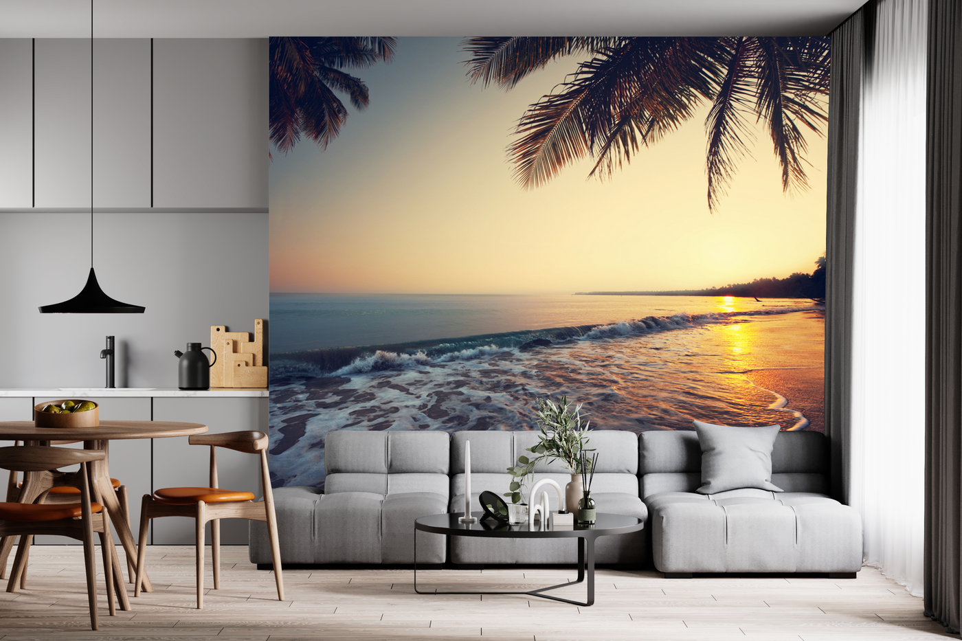 Serene Beach Customised Wallpaper