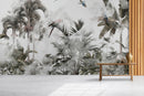 Silver Forest Tropical Wallpaper