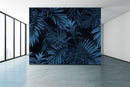 Shades of Blue Exotic Tropical Wallpaper