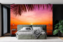 Palm Leaf and Beach Customised Wallpaper