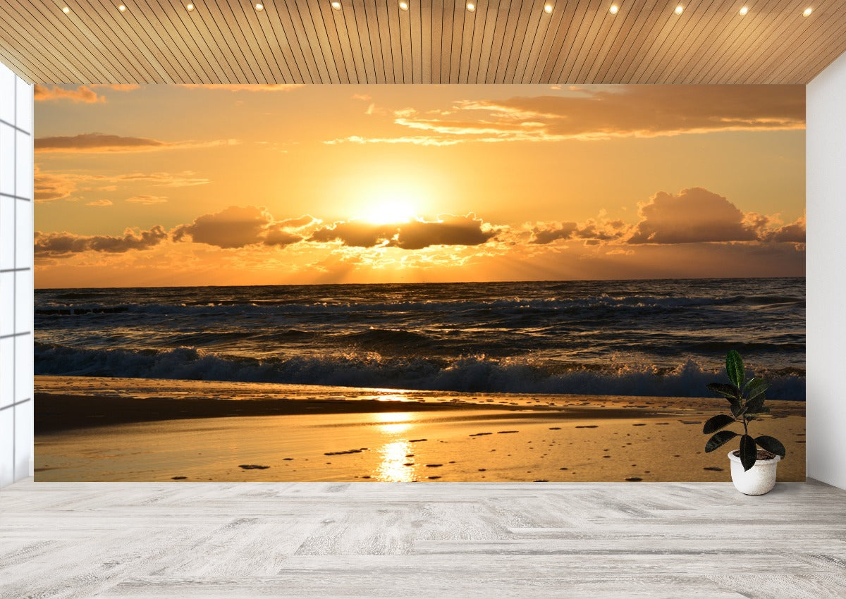 Heavenly Waves Beach Customised Wallpaper