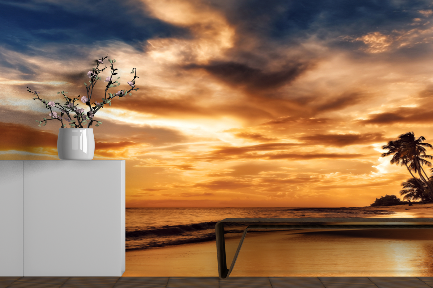 Heavenly Sky And Beach Wallpaper