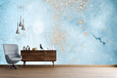 Blue Decorative Marble Effect Wallpaper