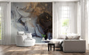 Golden Sparkle and Grey Marble Effect Wallpaper