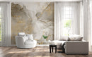 Smokey Golden Marble Effect Wallpaper