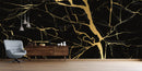 Black Golden Marble Effect Wallpaper