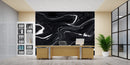 Black White Texture Marble Effect Wallpaper