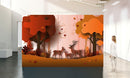3D Autumn Deer Wallpaper