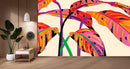 Multicolour Exotic Leaves Tropical Wallpaper