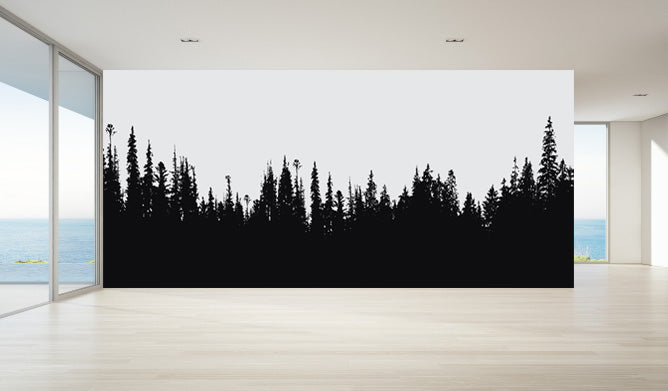 Black and White Trees Wallpaper