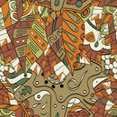 Retro leaf Wallpaper