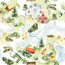 Mountain travel theme space wallpaper