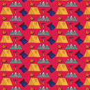 Camping Pink Wallpaper