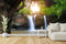Customize Beautiful  Waterfall From Sunset  Wallpaper