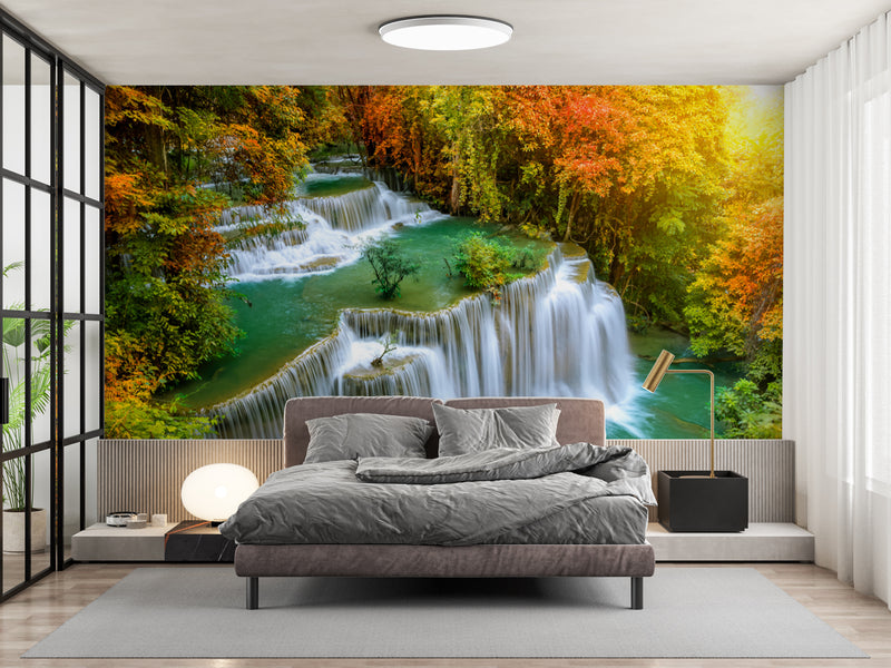 Customize Beautiful Waterfall Lust Wallpaper