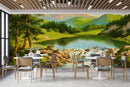 Customize Beautiful Waterfall In The Jungle Wallpaper