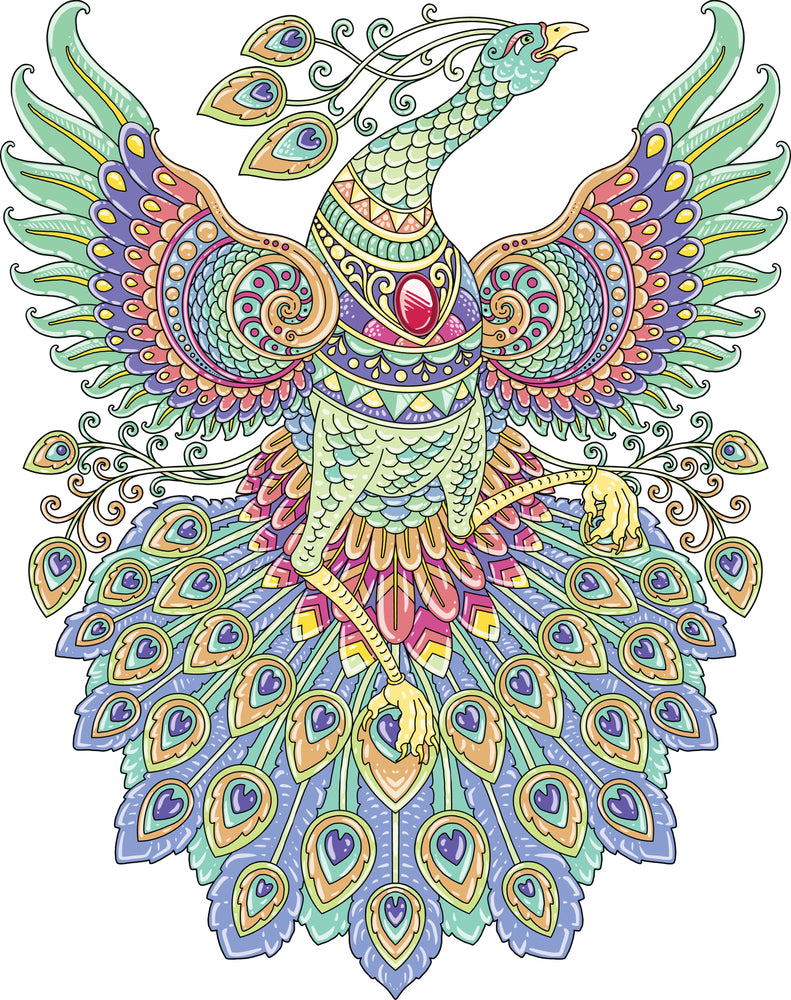 Indian Pattern Peacock Sticker