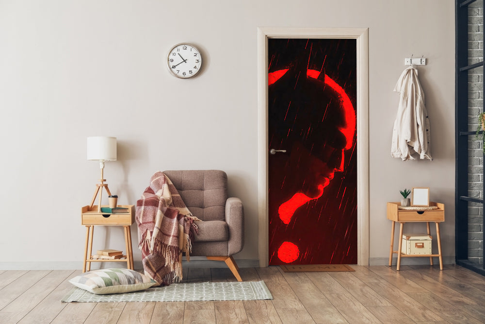 Red Silhouette Batman Sticker