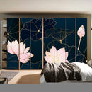 Wardrobe Golden Lotus Line Sticker