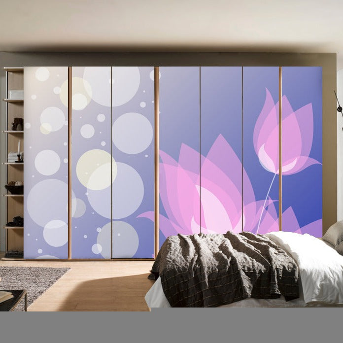 Purple Wardrobe With Lotus Shadow