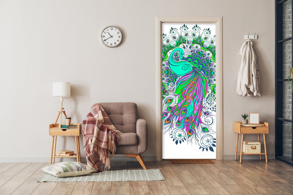 Graceful Peacock Sticker