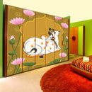 Lotus Cow Wardrobe Sticker