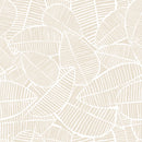 Cream Leaves Pattern Wallpaper
