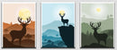 Deer Inspired Wall Art 4, Set Of 3
