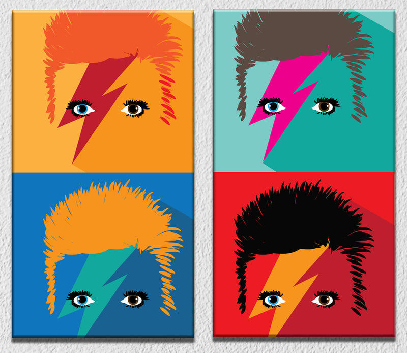 David Bowie Pop Art, Set Of 2