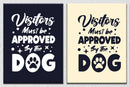 Dog Approved Visitors Wall Art, Set Of 2