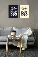 Dog Approved Visitors Wall Art, Set Of 2