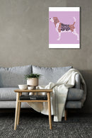 Pink Background Beagle Wall Art