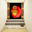 Durga In Orange Shade Self Adhesive Sticker Poster