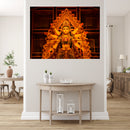 Beautiful Yellow Durga Self Adhesive Sticker Poster