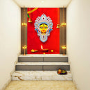 Durga In Silver Jewellary Self Adhesive Sticker Poster