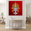 Durga In Purple Face Self Adhesive Sticker Poster