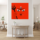 Trishul And Durga Art Self Adhesive Sticker Poster