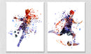 Modern Art Footballer, Set Of 2